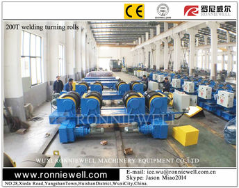 200T Heavy Duty Welding Rollers / Welding Turning Rolls bolt adjustable